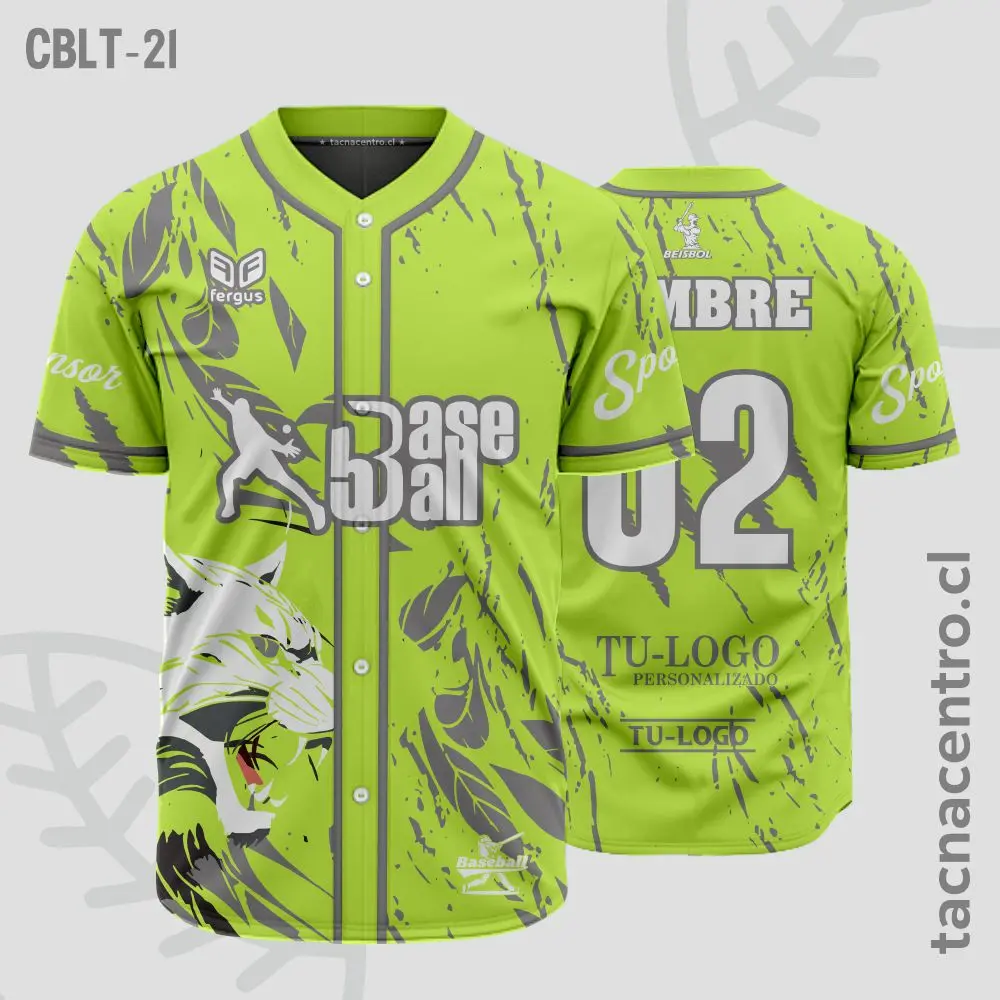 Camisetas de Beisbol Verde con plomo