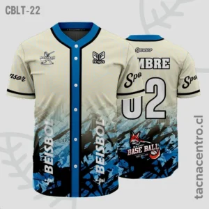 Modelos de Camisetas de Béisbol 7 Camisetas de Beisbol Azul con crema