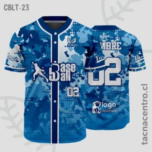Camisetas de Beisbol azul moteado