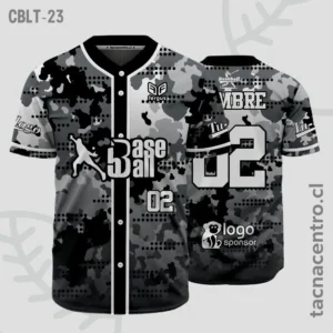 Modelos de Camisetas de Béisbol 36 Camisetas de Beisbol Negro moteado