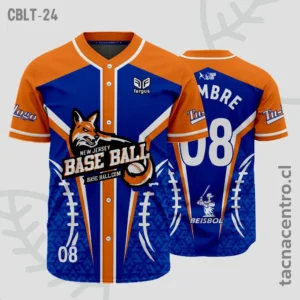 Modelos de Camisetas de Béisbol 10 Camisetas de Beisbol Azul y naranja