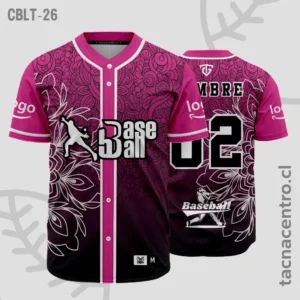 Camisetas de Beisbol fucsia