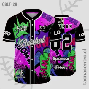 Camisetas de Beisbol negro comic