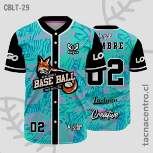 Modelos de Camisetas de Béisbol 16 Camisetas de Beisbol Celeste con mangas negras