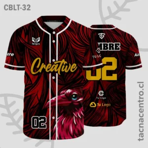 Camisetas de Beisbol rojo oscuro