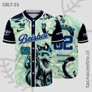 Camisetas de Beisbol verde claro y crema y negro