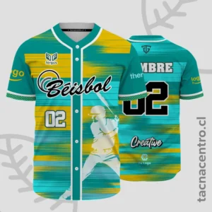 Modelos de Camisetas de Béisbol 44 Camisetas de Beisbol Turquesa con amarillo