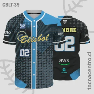 Modelos de Camisetas de Béisbol 33 Camisetas de Beisbol Negro con celeste