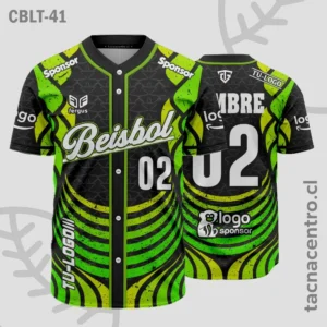 Camisetas de Beisbol Negro con verde