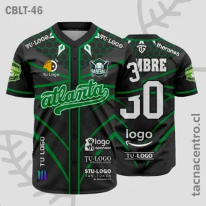 Camisetas de Beisbol Negro con lineas