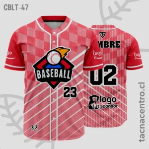 Camisetas de Beisbol rojo cuadrile