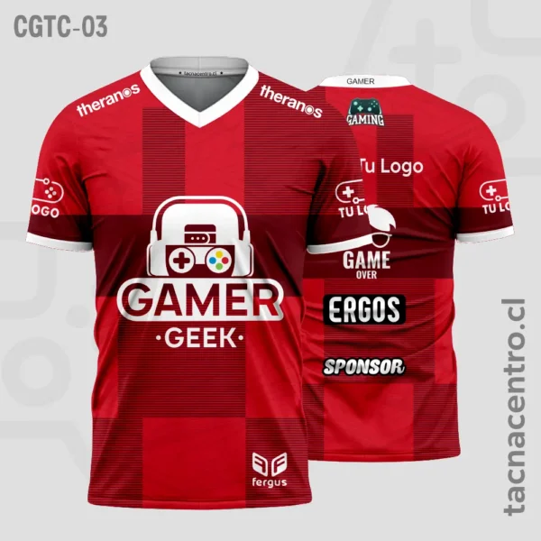 Camisetas Gamer Plomo 3 Camisetas Gamer rojo