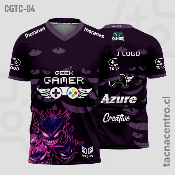Camisetas Gamer Negro 3 Camisetas Gamer morado