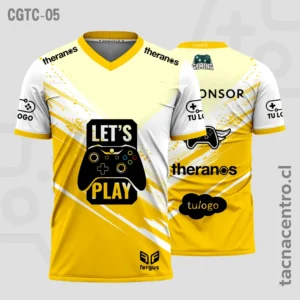 Camisetas Gamer Amarillo con blanco