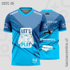 Camisetas Gamer azul y celeste