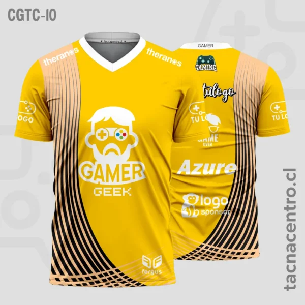 Camisetas Gamer Amarillo con rayas 1 Camisetas Gamer Amarillo con rayas