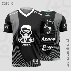 Camisetas Gamer negro con rayas
