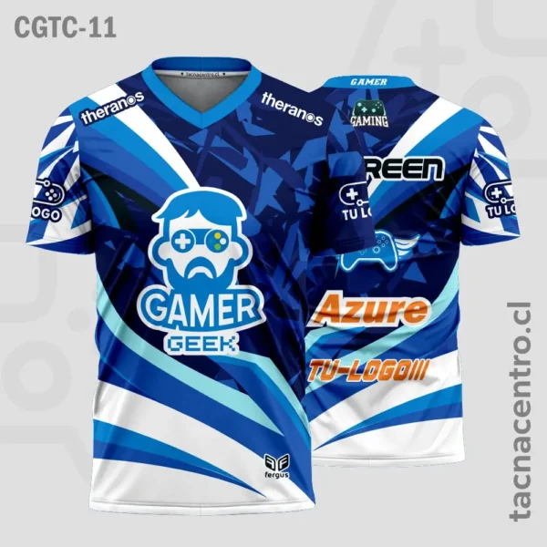 Camisetas Gamer Rojo 3 Camisetas Gamer azul
