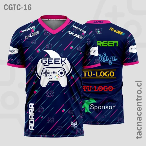 Camisetas Gamer Violeta con crema 3 Camisetas Gamer azul