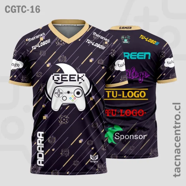Camisetas Gamer Violeta con crema 1 Camisetas Gamer Violeta con crema