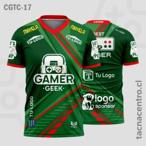 Camisetas Gamer verde con rojo