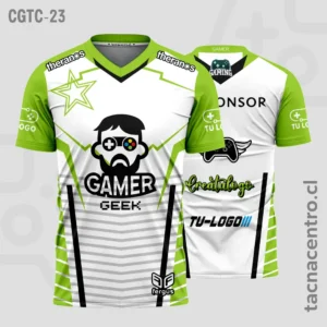 Camisetas Gamer verde y blanco
