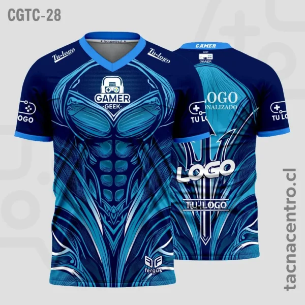 Camisetas Gamer Verde y gris 2 Camisetas Gamer azul
