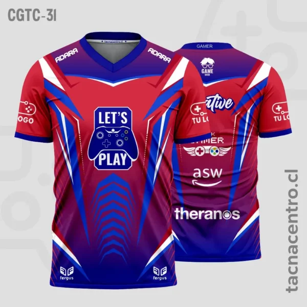 Camisetas Gamer Verde olivo 3 Camisetas Gamer rojo y azul