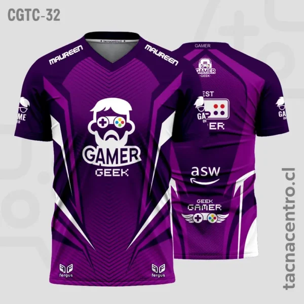 Camisetas Gamer Negro y blanco 2 Camisetas Gamer morado y blanco