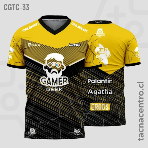 Camisetas Gamer Negro y amarillo 1 Camisetas Gamer Negro y amarillo