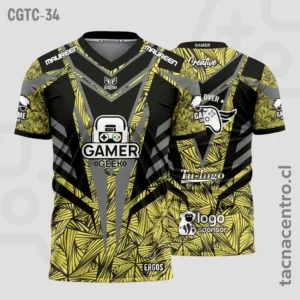Modelos de Camisetas Esports Gamer 64 Camisetas Gamer negro con amarillo