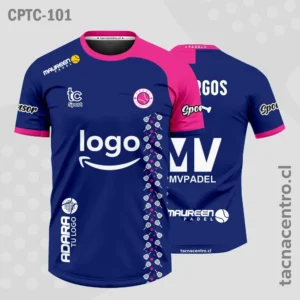 Modelos de Camisetas de Pádel 4 camisetas de padel AZUL Y FUCSIA