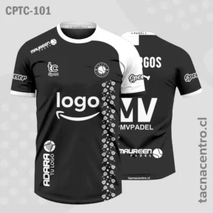 camisetas de padel BLANCO Y NEGRO