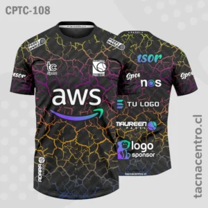 Camisetas de Padel Negro fragmentado