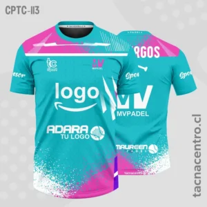 Modelos de Camisetas de Pádel 95 Camisetas de Padel celeste y rosado