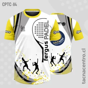 Modelos de Camisetas de Pádel 21 Camisetas de Padel Blanco con amarillo y gris