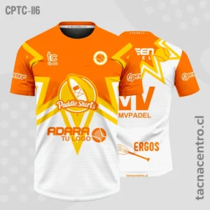 Camisetas de Padel NARANJA y blanco