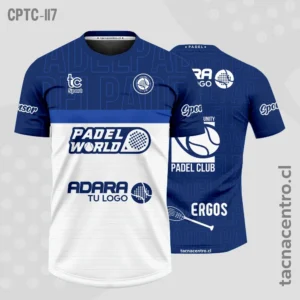 Camisetas de Padel AZUL y blanco