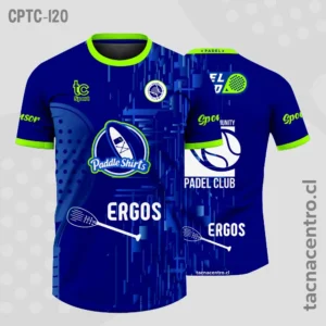 Modelos de Camisetas de Pádel 16 Camisetas de Padel Azul y ribetes verdes