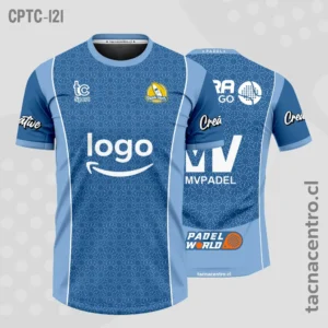 Camisetas de Padel azul con franjas