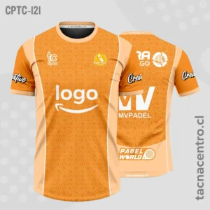 Modelos de Camisetas de Pádel 97 Camisetas de Padel naranja con franjas