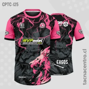 Modelos de Camisetas de Pádel 88 Camisetas de Padel Rosado y negro