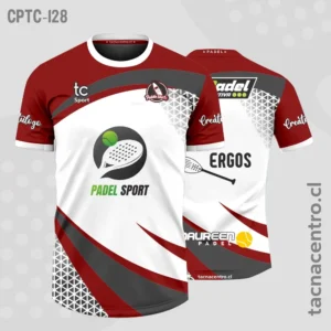 Modelos de Camisetas de Pádel 50 Camisetas de Padel Guinda y blanco