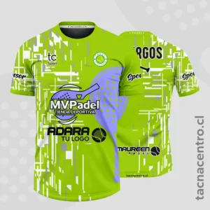 Modelos de Camisetas de Pádel 98 Camisetas de Padel Verde con lila