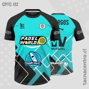 Camisetas de Padel negro y celeste