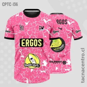 Modelos de Camisetas de Pádel 86 Camisetas de Padel Rosado con grietas