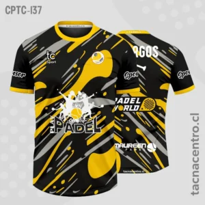 Modelos de Camisetas de Pádel 23 Camisetas de Padel negro y amarillo