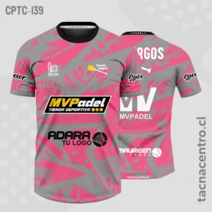 Camisetas de Padel ROSADO Y GRIS