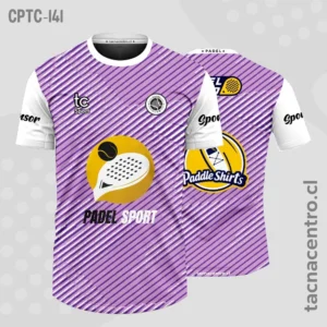 Modelos de Camisetas de Pádel 58 Camisetas de Padel Morado con blanco