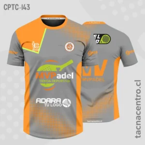 Modelos de Camisetas de Pádel 44 Camisetas de Padel Gris con naranja
